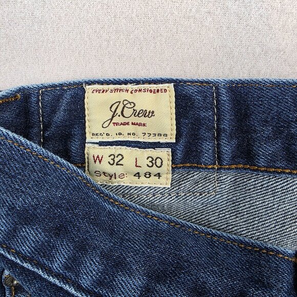 J. Crew Jeans Mens 32x30 Denim Slim Fit Narrow Leg Style 484 Dark Wash - Picture 6 of 12